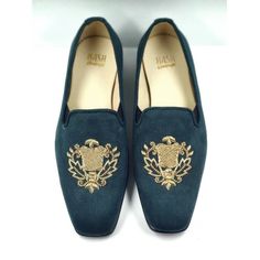 A comfortable and classy shoe for you ! Made out of rich velvet, this handmade loafer is comfortable with its cushioned insole and the unique hand embroidery sets you apart front the crowd . Heel size : 1.25 inch Material: Velvet and vegan leather Colors can be customised. Elegant Embroidered Loafers With Round Toe, Elegant Embroidered Round Toe Loafers, Elegant Embroidered Flat Loafers, Embroidered Flat Loafers For Formal Occasions, Formal Embroidered Round Toe Loafers, Embroidered Formal Closed Toe Loafers, Formal Embroidered Closed Toe Loafers, Unique Hand Embroidery, Mens Loafers