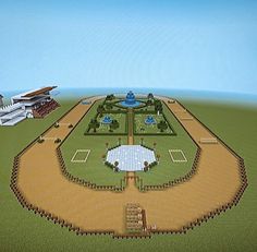 Minecraft Horse Trough, Minecraft Horse Farm Ideas, Big Horse Stable Minecraft, Horse Minecraft Build, Minecraft Horse Jumps Ideas, Minecraft Horse Jumping Arena, Horse Track Minecraft