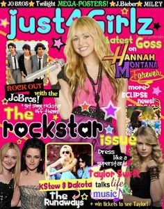 the cover of just girlz magazine