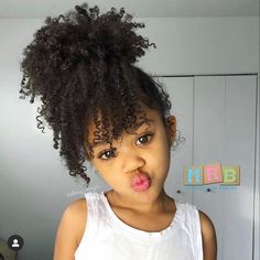 Kids Afro, Kids' Hairstyles, Mixed Girl, Cute Curly Hairstyles, Mixed Hair, Black Kids Hairstyles