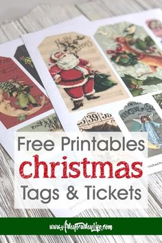 free printable christmas tags and tickets