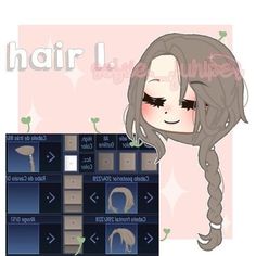 para todos que les gusta ideas de gacha Softie Hairstyles, Gacha Club Girl Hairstyles, Gacha Club Hairstyles, Hairstyles Gacha Club, Gacha Club Girl, Updo Easy, Club Images, Female Hairstyles, Simple Hairstyle