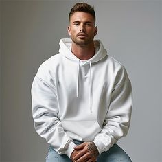 Season:Spring   Fall; Fabric:Cotton; Sleeve Length:Long Sleeve; Look After Me:Washable,Wet and Dry Cleaning; Gender:Men's; Style:Casual,Streetwear,Cool; Elasticity:Micro-elastic; Occasion:Daily,Holiday,Sports  Outdoor; Fit Type:Regular Fit; Pattern:Plain; Neckline:Hooded; Brand:Ador; Sports Clothing Sub Category:Hoodie; Front page:FF; Listing Date:01/19/2024; Bust:; Length:; Shoulder Width:; Sleeve: White Hoodie Men, Hoodies Black, Patchwork Sweatshirt, Quarter Zip Hoodie, Graphic Print Sweatshirt, Daily Holidays, Basic Hoodie, Fall Clothing, Retro Men