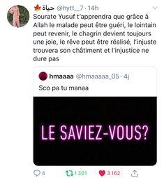 two tweets with the words le saviez - vous on them