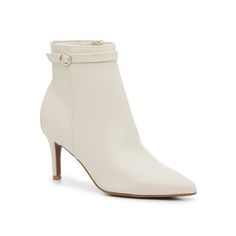 Bandolino-Galayn 3 Bootie Look polished in the Galayn 3 bootie from Bandolino. The stylish pointed toe, sleek heel, and ankle strap buckle accent will take your look to the next level. Click here for Boot Measuring Guide.