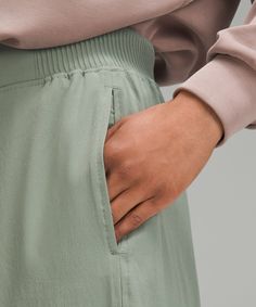 These High-Rise, Wide-Leg Crops Flow With Your Every Move For An Easy Approach To Your Daily Routine. Designed For Casual. Relaxed Fit Is Roomy Through Glutes And Thighs:sits Away From Body, Hip To Hem:intended To Sit Above Ankle. Hand Pockets With Hidden Card Sleeve. | Stretch Woven High-Rise Wide-Leg Cropped Pant Versatile Tapered Leg Lululemon Bottoms, Versatile Lululemon Tapered Leg Bottoms, Versatile Lululemon Bottoms With Elastic Waistband, Versatile Relaxed Fit Lululemon Pants, Lululemon Straight Leg Bottoms With Elastic Waistband, Lululemon Bottoms With Elastic Waistband And Straight Leg, Lululemon Relaxed Fit Versatile Pants, Lululemon Versatile Relaxed Fit Pants, Lululemon Wide Leg Bottoms With Elastic Waistband