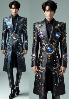 Futuristic Outfit Men, Magical Clothes, Futuristic Clothing, Villain Outfits, Space Outfit, Fairytale Fashion, Gay Fashion, Exotic Fashion, Steampunk Clothing