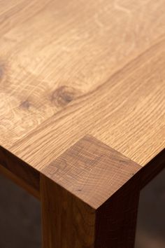 a close up of a wooden table with no one on it's legs or feet