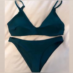 Zaful Teal Bikini Brand New Size Medium Super Cute For Summer!!! Green Seamless Triangle Top Tankini, Zaful Bikinis, Womens Swim, Color Blue, Super Cute, Swimming, Size Medium, Brand New, Women Shopping