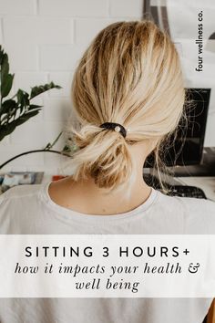 Learn how sitting for more than 3 hours a day can negatively impact your health and well-being | Four Wellness Co. | Click to read the dangers of sitting for long periods of time as well as practical tips for dealing with having to sit for long periods of time #physicalactivity #health #wellness #fitness #exercise How To Believe, Health Articles Wellness, Workplace Wellness, Health And Wellness Quotes, Conscious Living, Health And Fitness Articles, Entrepreneur Tips, Fitness Articles