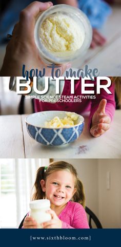 How to Make Butter Simple Science for Preschoolers Science Activities For Infants, Food Groups Preschool, Science For Preschoolers, Marshmallow Activities, Discovery Activities, Activities For Infants, Farm Week, Junior Kindergarten, Cooking With Kids Easy