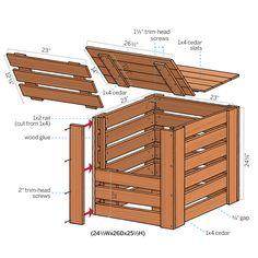 an image of a wooden crate with measurements