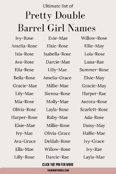 the ultimate list of pretty double barrel girl names