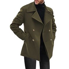 Season:Fall  Winter; Fabric:Polyester; Sleeve Length:Long Sleeve; Gender:Men's; Style:Classic,Casual,Fashion; Occasion:Vacation,Daily,Going out; Placket:Double Breasted; Function:Thermal Warm; Pattern:Plain; Design:Pocket; Neckline:Lapel; Outerwear Type:Trench Coat,Peacoat; Listing Date:09/24/2024; Bust:; Length:; Shoulder Width:; Sleeve: Trench Coat Spring, Casual Trench Coat, Mens Fashion Coat, Mode Mantel, Peacoat Men, Men's Trench Coat, Coat Spring, Trench Coat Men, Outerwear Outfit