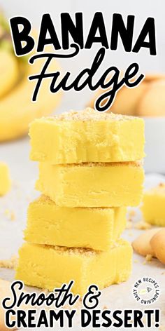 Banana Fudge Banana Fudge, Fudge Flavors, Candy Recipes Homemade, Fudge Easy, Marshmallow Fluff