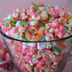 a glass bowl filled with lots of candy