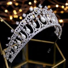 Crown Queen, Diamonds And Pearls, Royal Crowns, Silver Tiara