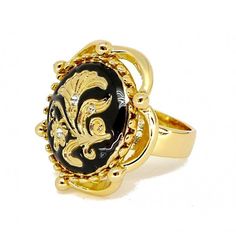 Disney Couture Pirates of the Caribbean Gold Floral Emblem Ring at... ❤ liked on Polyvore featuring jewelry, rings, accessories, anillos, yellow, floral gold ring, yellow ring, gold ring, disney couture ring and yellow gold jewelry The Carribean, On Stranger Tides, Emblem Design, Disney Couture, Yellow Rings, Yellow Gold Jewelry, Uncharted, Clear Crystals