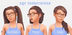 Sims 4 Girls Hair Dump #02 Amber Hair, Cc Hair, Nerd Glasses, The Sims 4 Download, Kids Glasses