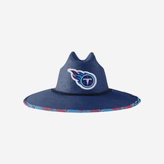 Tennessee Titans Team Color Straw Hat FOCO - FOCO.com Blue Straw Hat With Curved Brim For Outdoor, Casual Blue Sun Hat For Sports, Blue Curved Brim Straw Hat For Outdoor, Casual Blue Straw Hat For Outdoor, Summer Sports Event Hat With Flat Brim, Sporty Wide Brim Summer Hat, Blue Summer Sports Event Hats, Sporty Sun Hat With Curved Brim For Beach, Sporty Cap-style Sun Hat For Beach