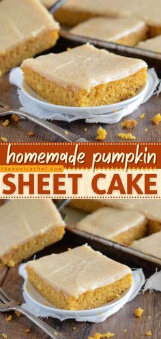 Pumpkin Sheet Cake, fall baking, pumpkin recipes Icing For Pumpkin Cake, Cream Cheese Pumpkin Cake, Strange Recipes, Pumpkin Cake With Cinnamon Cream Cheese, Pumpkin Cake With Cinnamon Frosting, Moist Pumpkin Cake Recipes, Moist Pumpkin Cake, Pumpkin Texas Sheet Cake, Easy Pumpkin Cake Recipes