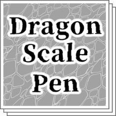 the dragon scale pen is shown in black and white