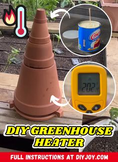 the instructions for making a diy greenhouse heater