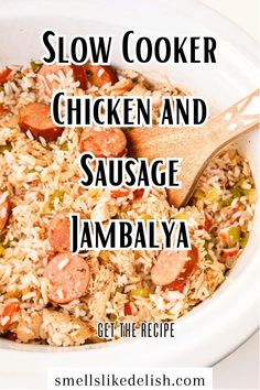 slow cooker chicken and sausage jambalya recipe