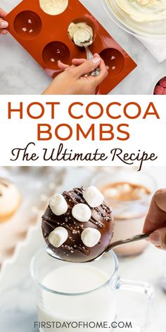 Learn how to make hot chocolate bombs at home just like the pros. This simple recipe includes tips to get a perfect shiny finish every time! These make great gifts for teachers, friends, and family. #hotchocolatebombs #hotcocoabombs #firstdayofhome Hot Chocolate Bombshell Christmas Gifts, Great Gifts For Teachers, Diy Hot Cocoa, How To Temper Chocolate, Christmas Hot Chocolate