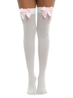 High Sock Outfits, High Thigh Socks, White Knee High Socks, Pink Tights, White Stockings, Best Accessories