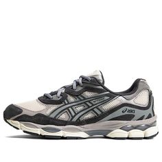 ASICS Gel NYC 'Oatmeal Obsidian Grey' 1201A789-250 Sneakers Outfit Men, Trendy Shoes Sneakers, Shoes Outfit Fashion, Asics Sneakers, Silver Sneakers, Fall Outfits Men, Hype Shoes, Swag Shoes, Grey Shoes