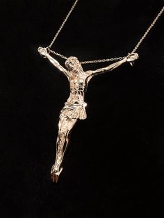 "This beautiful14k solid gold Jesus piece / charm displays impeccable detail and shines bright because of the amazing diamond cut finish. This piece is a Crucifix without the cross itself, which gives the piece character. Its beauty will have admirers instantly.  -Scale  Height =   1.85 \" inch Width =    1.57 \" inch                       GRAND OPENING GIVE-AWAY This Charm WILL come with an 18\" inch GOLD FILLED Chain. (Just like in the picture)   IF you have any questions about my merchandise Jesus Necklace, Jesus Piece, Body Necklace, Stamped Necklaces, Amethyst And Diamond Ring, Initial Ring, Custom Name Necklace, Gold Filled Chain, Grand Opening