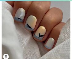 Sea Nails, Ballet Nails, Blue Acrylic Nails, Short Square Nails, Flower Nail Designs, Stick On Nails, Artificial Nails, Nail Accessories, Square Nails