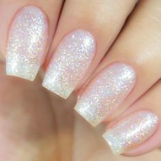 Mauve Nails, Kiara Sky, Sky Nails, White Glitter Nails, Sparkly Nails, Dip Powder Nails, Prom Nails, Dip Powder