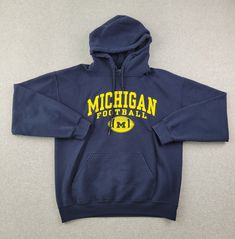 New! Michigan Wolverines Hoodie Adult M Blue Yellow Spell Out College Football Mens was just added to eBay. Check it out! #eBay #eBaySeller Michigan Football, Shop Fans, Michigan Wolverines, College Football, Blue Yellow, Michigan, Im Not Perfect, Football