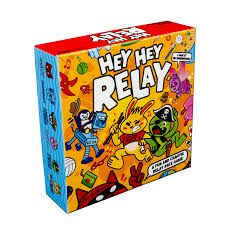 the hey relay board game is in its original box and ready to be played