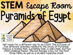 STEM Escape Room - PYRAMIDS of EGYPT by Smart Chick | Teachers Pay Teachers Pyramids Of Egypt