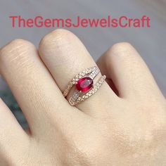 "This ring features a (7x9mm Oval cut lab Made Ruby). It is made by hand, and it will take about 6 to 8 days to finish the ring after your payment is completed. Main stone: 7x9mm  Cut Type: Oval cut Main stone: Lab Ruby Material: 925 sterling silver/rose gold/white gold/yellow gold Accent stone: american diamond Payment Policy We accept payment through PayPal only. We have selected PayPal because it is the safest and most reliable mode of payment which enables to rapid shipping to our buyers and protects their interests. Feedback Policy Please do not leave the Negative feedback or Natural feedback before giving us a chan to resolve your problems. Positive feedback will be automatic to leave for you when you give me Positive feedback to us in 24 hours. As per eBay policy we cannot leave any Vintage Ruby Ring, Silver Ruby Ring, Ruby Ring Vintage, Wedding Ring For Her, Bespoke Rings, Bridal Wedding Rings, Personalized Gifts For Her, Women Ring, Ruby Gemstone