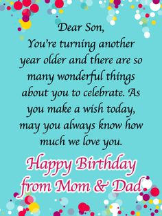 a birthday card for a mom and dad