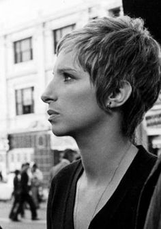 Pixie Cut Shaved Sides, Fine Hairstyles, Barbara Streisand, Cute Haircuts, Choppy Hair, Barbra Streisand, Happy Hair