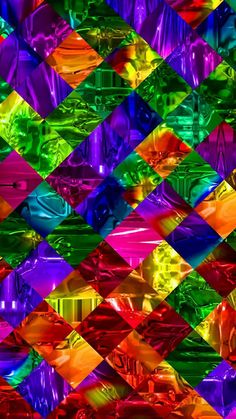 an abstract colorful background with many different colored squares on it's sides and diagonals in the middle