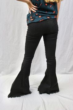 These black bell bottoms are a perfect pairings for any great outfit. Great for a night out dancing! Model is wearing size small. Black Bell Bottoms, Bell Bottoms, Bell Bottom Jeans, Perfect Pair, Over Knee Boot, Night Out, Dancing, My Style, Boots