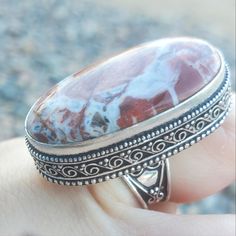 Brand New Handmade Rainbow Jasper Antique Design Silver Ring. Size 8.25 925 Stamped New To Poshmark? Use Referral Code Kimberlyn222 To Receive $10. Handmade Silver Jasper Rings, Solitaire Wedding Ring Set, Silver Infinity Ring, Stretchy Rings, Blue Aquamarine Ring, Purple Stone Rings, Modernist Ring, Simulated Diamond Rings, Diamond Heart Ring