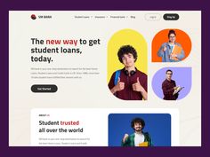 the student loan landing page is displayed