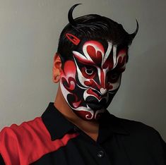 Kabuki Makeup, Drag Make-up, Punk Makeup, Face Paint Makeup, Face Art Makeup, Graphic Makeup, Drag Makeup, Halloween Makeup Inspiration, I Lose