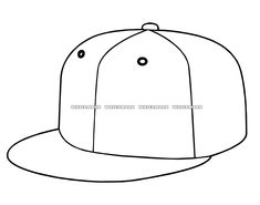 a drawing of a baseball cap