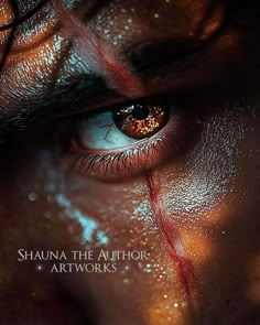 the poster for shanna the author artwork works, featuring an image of a man's face