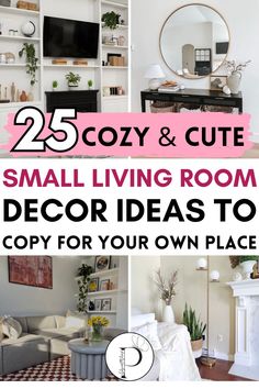 Transform your small living room into a comfy and gorgeous space with these 25 stunning small living room decor ideas. You'll also find functional layout ideas for your small apartment living room! small living room ideas apartment, small living room ideas apartment cozy, small living room decor apartment, small living room designs, small living room with fireplace, living room decor, tiny living room ideas. Cozy Small Living Room Decor, Small Living Room Decor Apartment, Small Living Room Ideas Apartment Cozy, Small Living Room Ideas Apartment, Small Living Room Ideas Cozy, Small Living Room Decor Ideas, Living Room Ideas Apartment, Room Ideas Apartment, Apartment Cozy