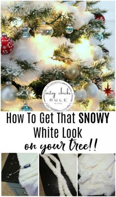 how to get that snowy white look on your tree