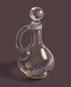 an image of a glass bottle with a handle on the top that is shaped like a pitcher